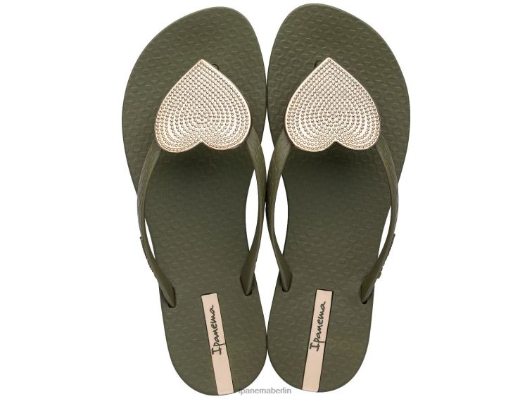 Ipanema Maxi-Herz L42ZD207 Schuhwerk Gold-Khaki-Punkt Frauen