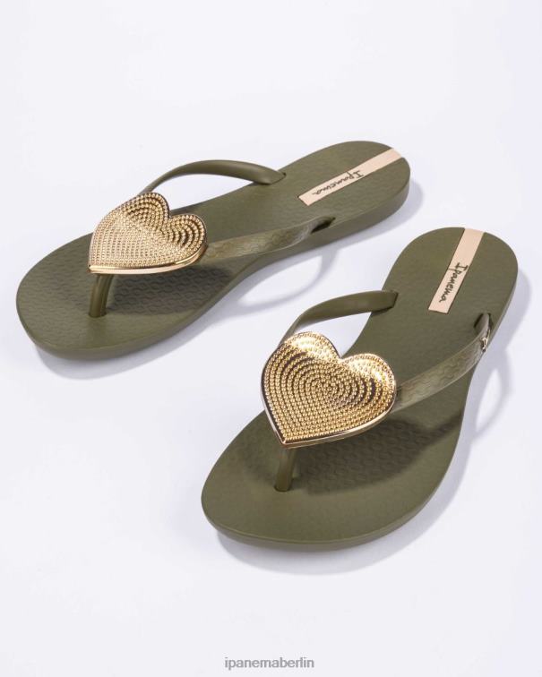 Ipanema Maxi-Herz L42ZD207 Schuhwerk Gold-Khaki-Punkt Frauen