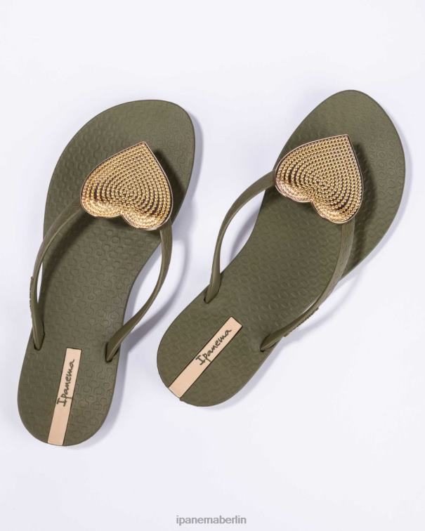 Ipanema Maxi-Herz L42ZD207 Schuhwerk Gold-Khaki-Punkt Frauen