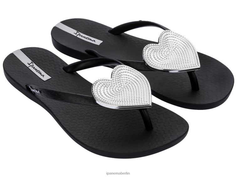 Ipanema Maxi-Herz L42ZD209 Schuhwerk silberner schwarzer Punkt Frauen