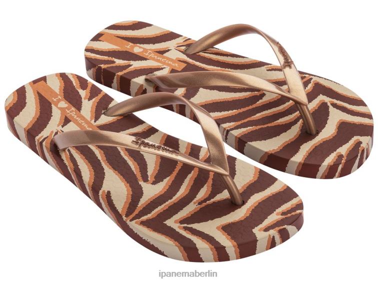 Ipanema Tier-Camouflage-Druck L42ZD170 Schuhwerk Bronze Frauen