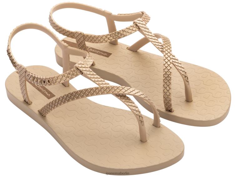 Ipanema Wunsch-Sandalentiefe L42ZD51 Schuhwerk weiche goldene Schlange Frauen