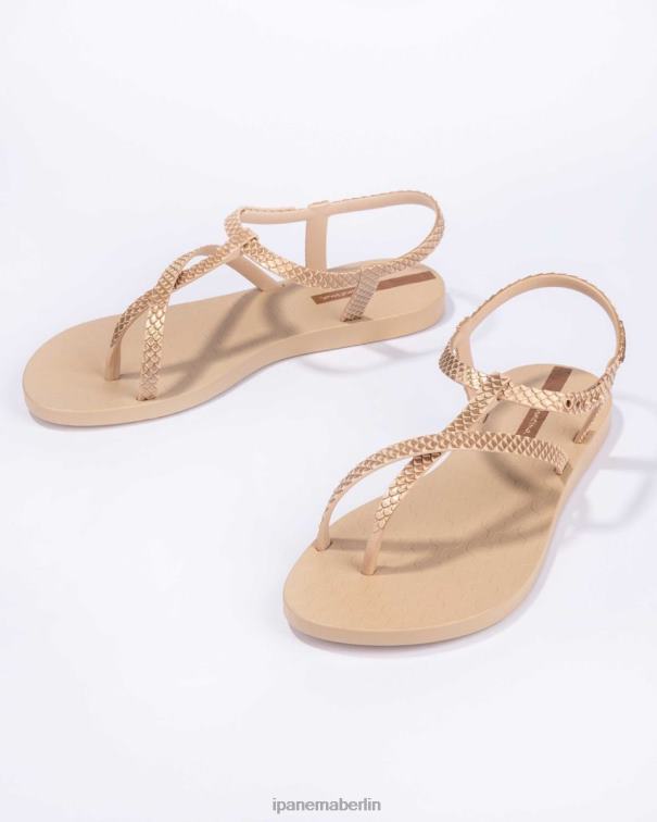 Ipanema Wunsch-Sandalentiefe L42ZD51 Schuhwerk weiche goldene Schlange Frauen