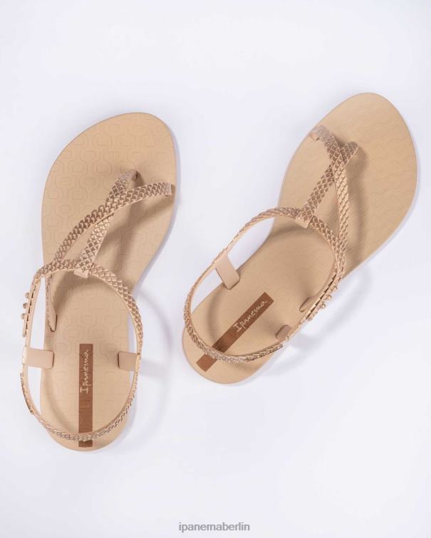 Ipanema Wunsch-Sandalentiefe L42ZD51 Schuhwerk weiche goldene Schlange Frauen